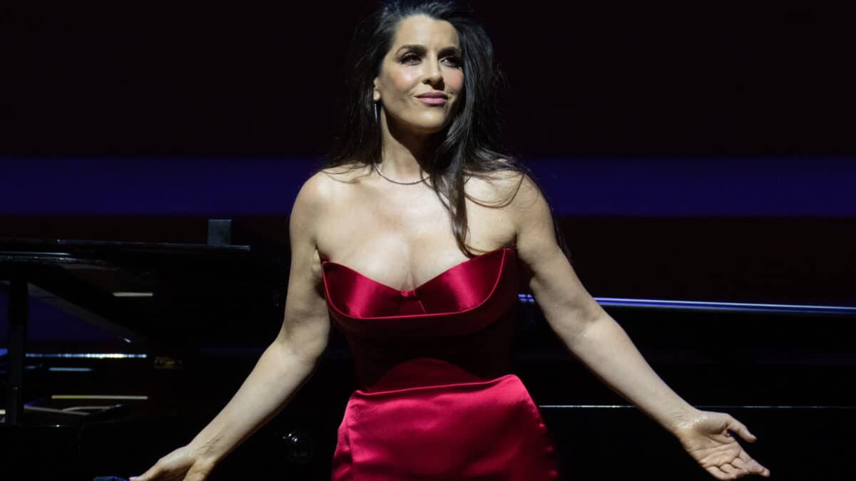 La cantante Ruth Lorenzo durante el concierto benéfico de la Fundació Montserrat Caballé en el Auditorio de Barcelona en mayo de 2022
