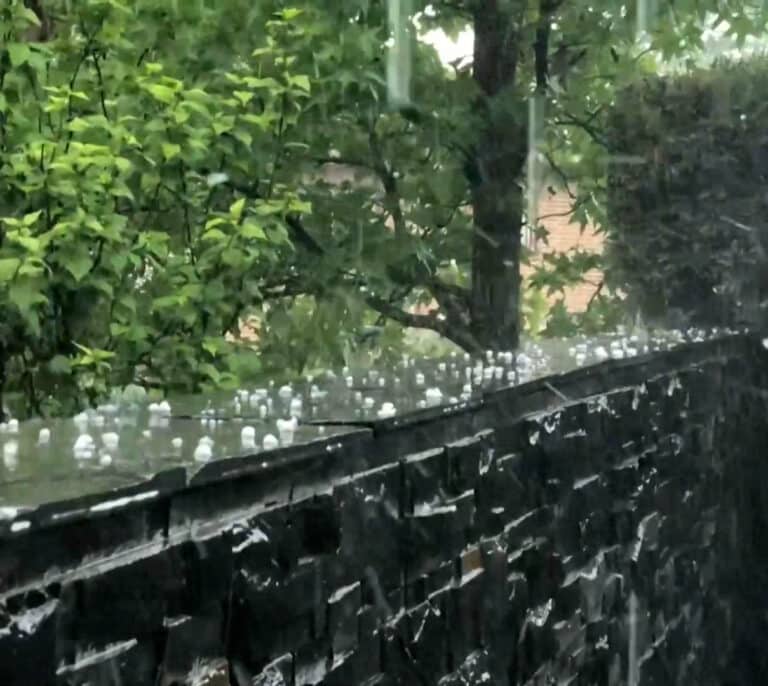 Vídeo | Así ha sido la granizada en Villanueva de la Cañada