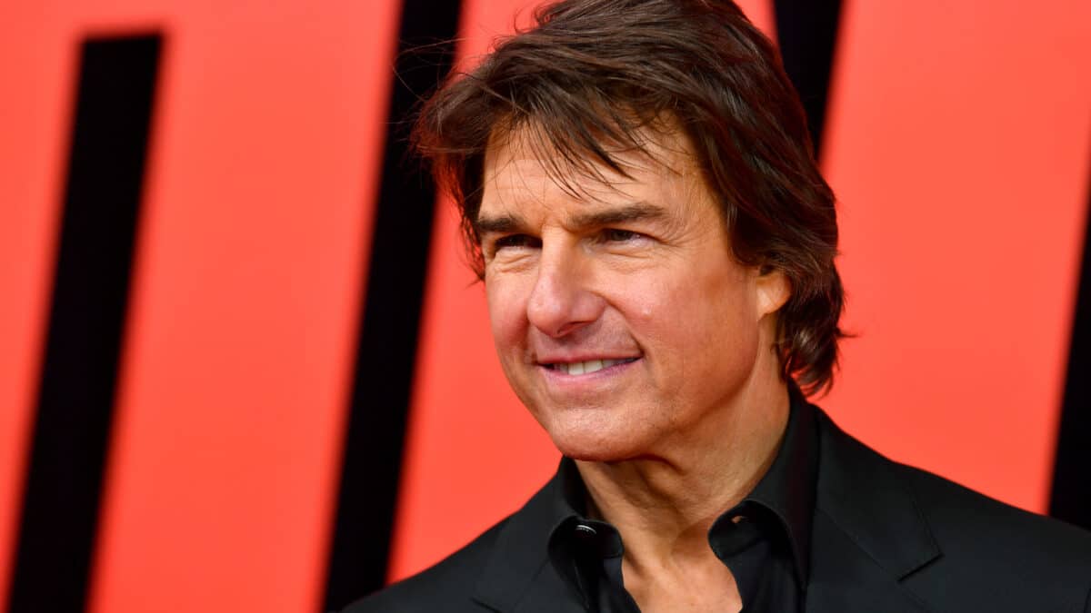 El miembro del elenco Tom Cruise llega a la alfombra roja para el estreno australiano de Misión Imposible