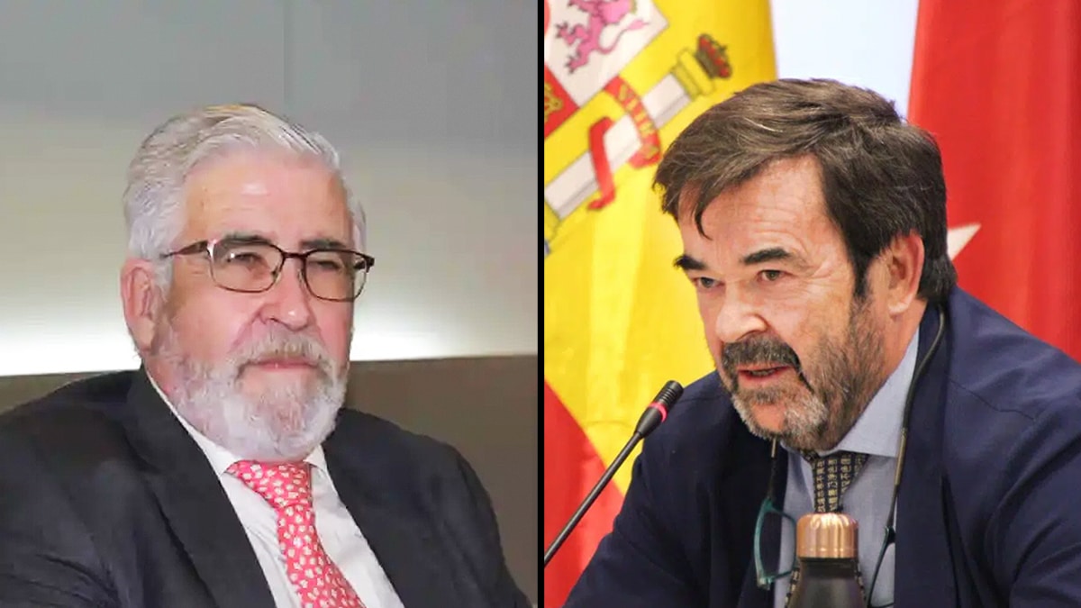 A la derecha Vicente Guilarte, vocal al que le tocaría la presidencia del CGPJ por ser el de mayor edad; a la izquierda Wenceslao Olea, magistrado del Tribunal Supremo
