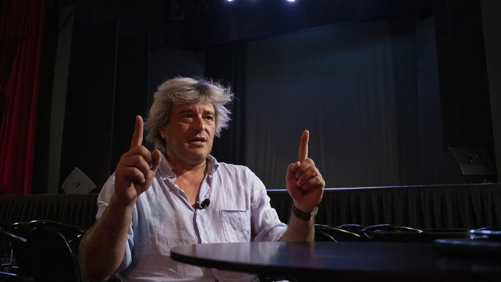 Raúl Cano, del grupo Yllana, en el teatro Alfil.