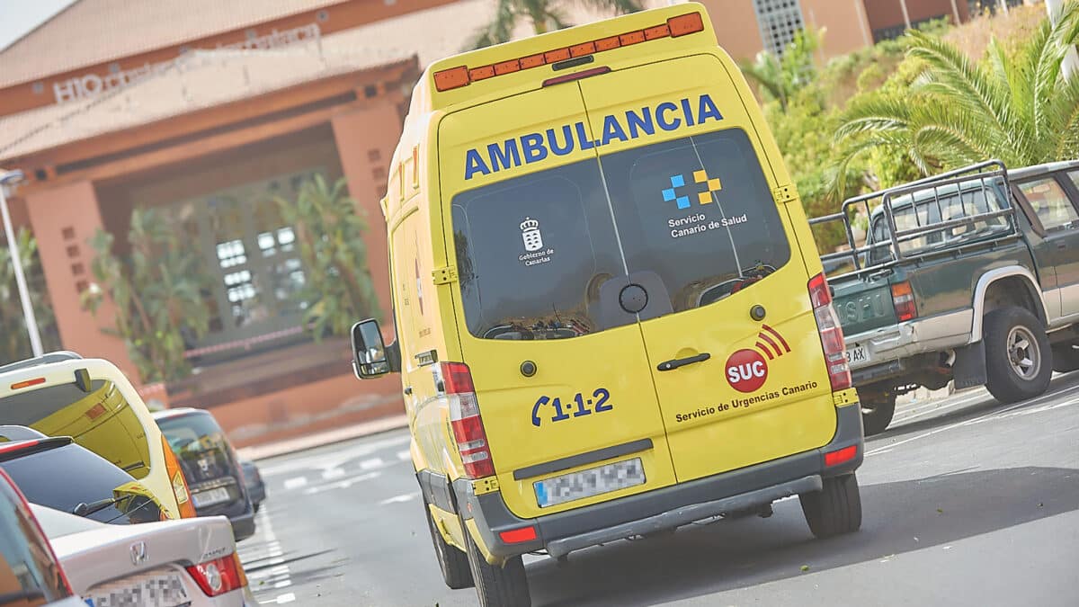 Una ambulancia en foto de archivo