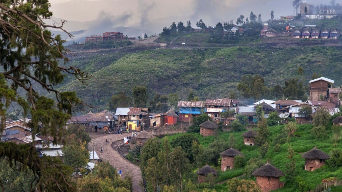 Varias casas en Lalibela, Amhara (Etiopía)