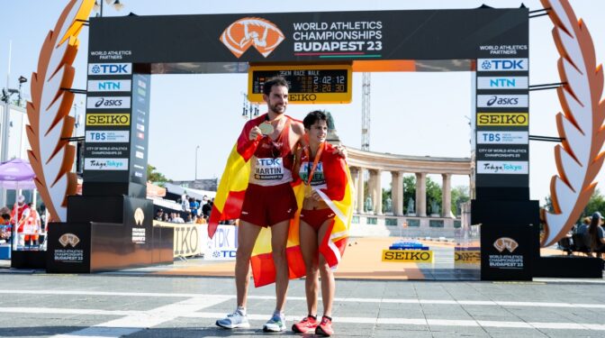 Marcha: Álvaro Martín y María Pérez ganan dos medallas de Oro para España en un lapso de 13 minutos