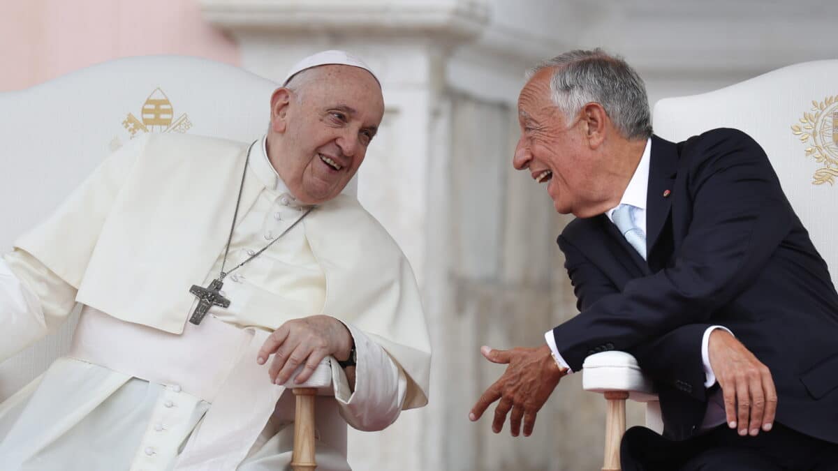 El Papa con el presidente de Portugal