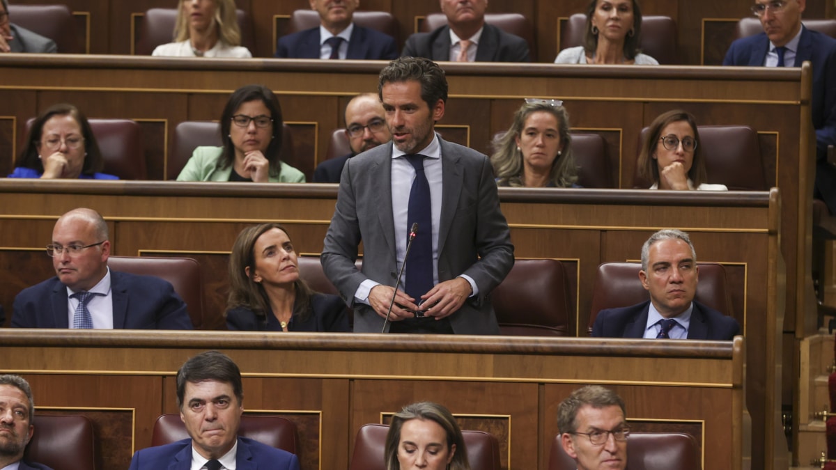 El diputado del PP, Borja Semper interviene en el primer pleno del Congreso de la XV Legislatura