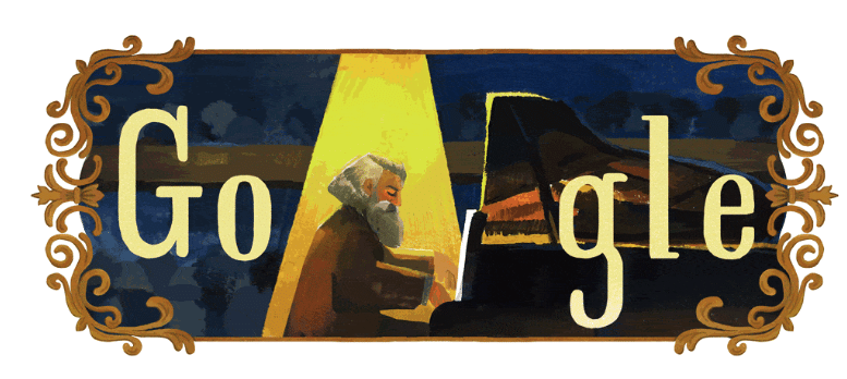 Doodle dedicated to the 190th anniversary of the birth of Johannes Brahms and the history of the creation of the Google tool