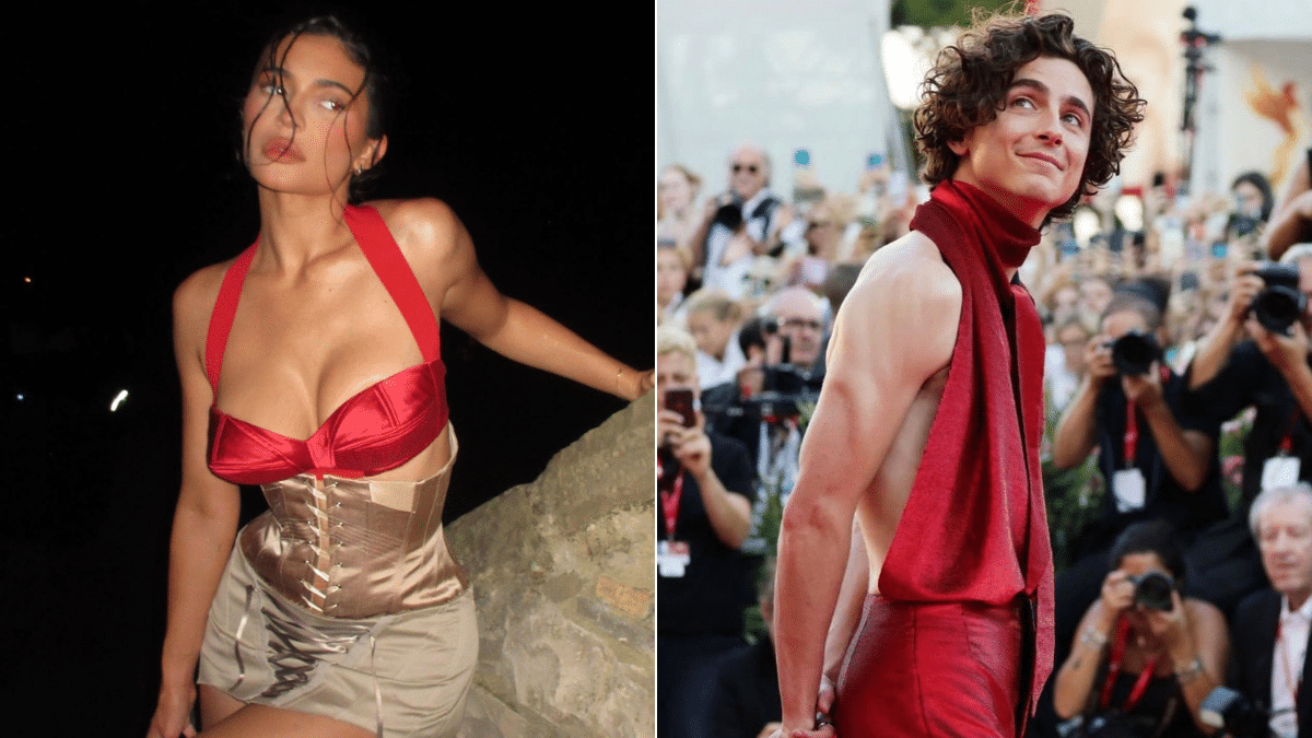 Kylie Jenner y Timothée Chalamet, en dos imágenes tomadas en Italia aunque con casi un año de diferencia