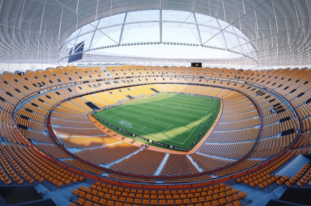 El proyecto de Nou Mestalla, que es uno de los 10 estadios más grandes de España
