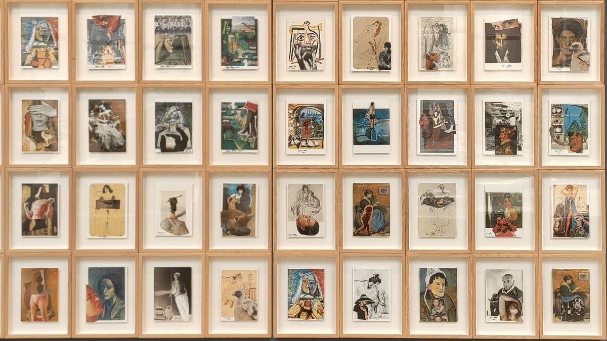 Las postales de la artista valenciana Carmen Calvo para la exposición de la Casa de Velázquez de Madrid.