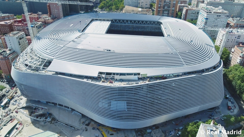 El recinto de Santiago Bernabéu, que es uno de los 10 estadios más grandes de España