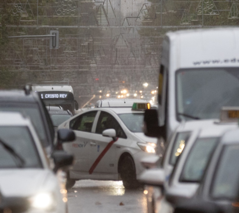 Caos en Madrid en un día récord de lluvia en 24 horas