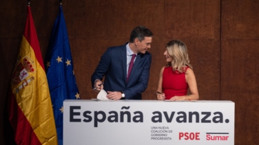 PSOE y Sumar se conjuran para "cuatro años más": rebaja de la jornada laboral, tipo mínimo del 15% sobre el resultado contable o prórroga de la tasa a la banca