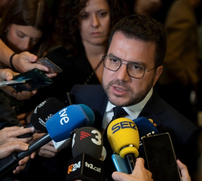 Aragonès aplaude la defensa de la amnistía de Sánchez y espera "seguir trabajando para un referéndum"