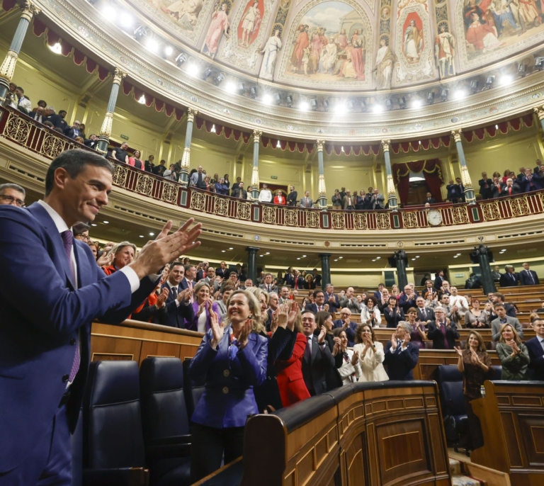 Sánchez sale investido a la primera y sin sorpresas: 179 votos a favor, 171 en contra