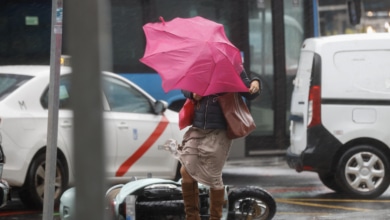 La nueva borrasca 'Herminia' trae este domingo un potente temporal de lluvias y viento en gran parte de España