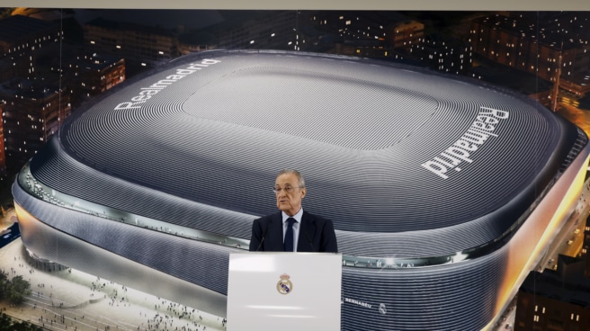 Real Madrid President Florentino Perez during the traditional Christmas Cup for the media.