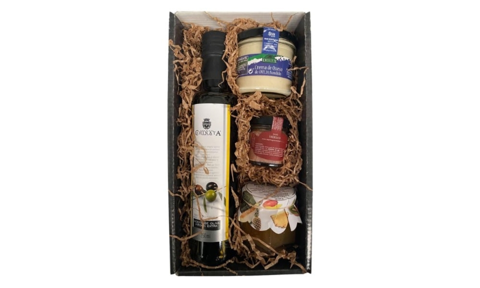 Cesta de Navidad gourmet Deliex con aceite de oliva