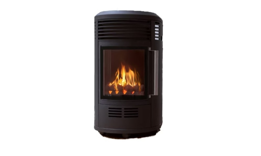 Premium Qlima gas stove with red flame