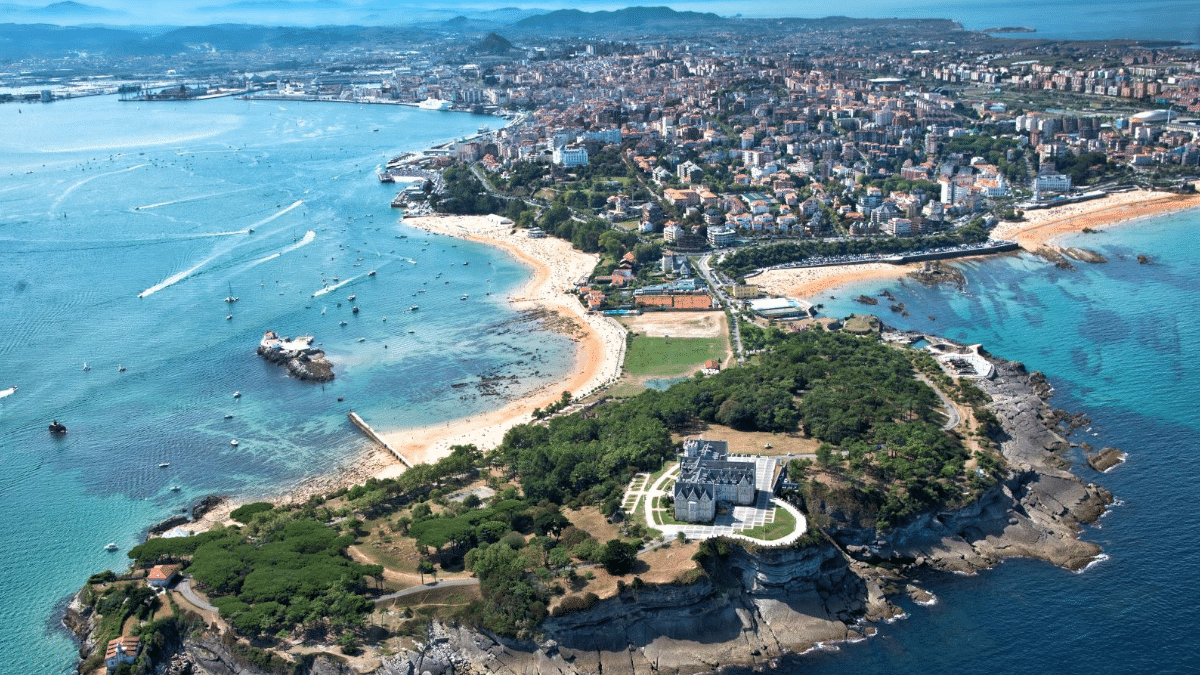 Vista aérea de Santander.