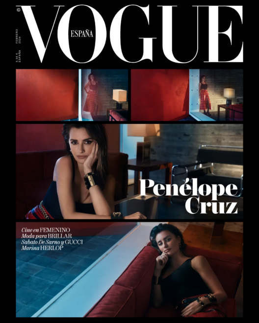 Penélope Cruz en la portada de 'Vogue España'. Fotografiada por Ned Rogers con estilismo de Anastasia Barbieri.