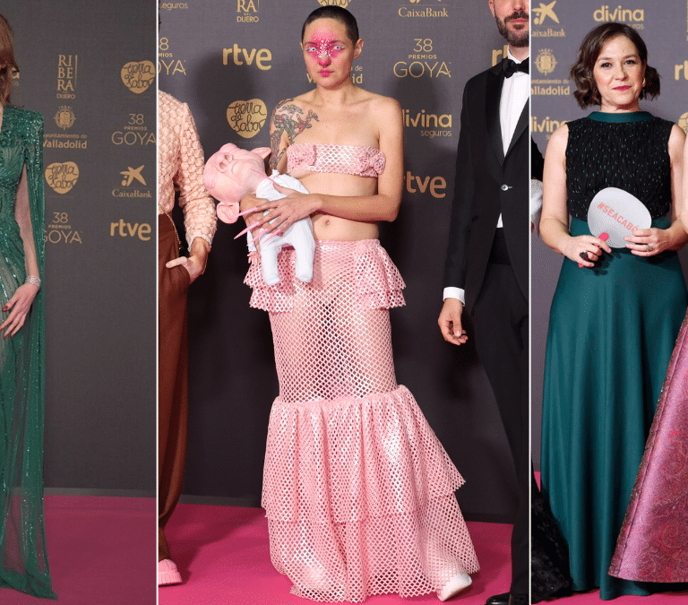 Looks fantasía, vestidazos y #SeAcabó: la ecléctica alfombra rosa de los Goya