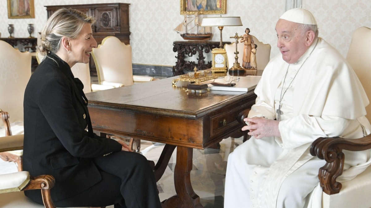 Yolanda Díaz visita al Papa Francisco.