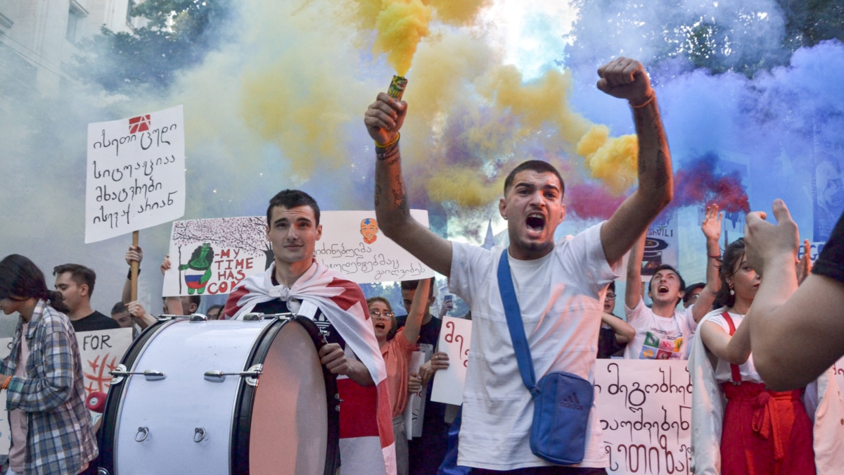 Protestas en Tiflis en 2022