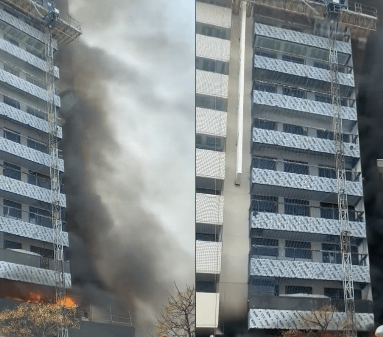 Susto en un edificio en construcción en Madrid: "Impacta después del incendio en Valencia"