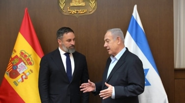 Abascal visita a Netanyahu en Jerusalén para mostrarle su apoyo: "Sánchez no representa a España"