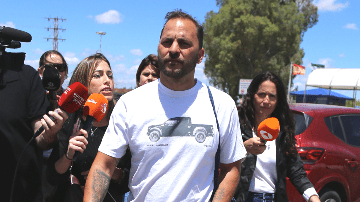 Antonio Tejado, este lunes a su salida de la prisión Sevilla 1