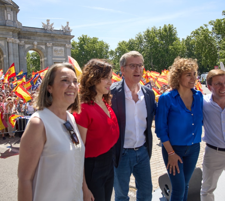 Dolors Montserrat no intervino en la concentración del domingo porque "no era un acto electoral", justifica Génova