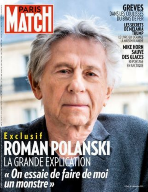 La portada de Polanski en Paris Match en 2019.
