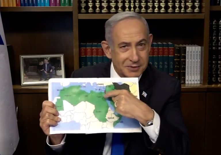 Netanyahu muestra en televisión un mapa de Marruecos que no incluye el Sáhara Occidental