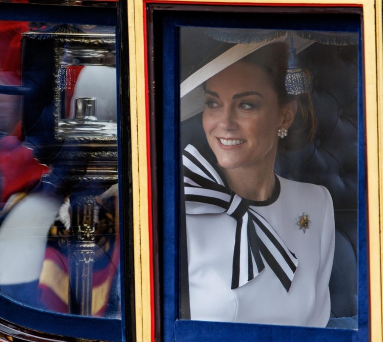 Una impecable Kate Middleton reaparece en la fiesta de cumpleaños del rey Carlos