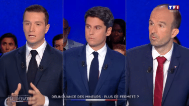 El primer ministro francés contraataca a los extremos con su pragmatismo en el primer debate a tres en Francia