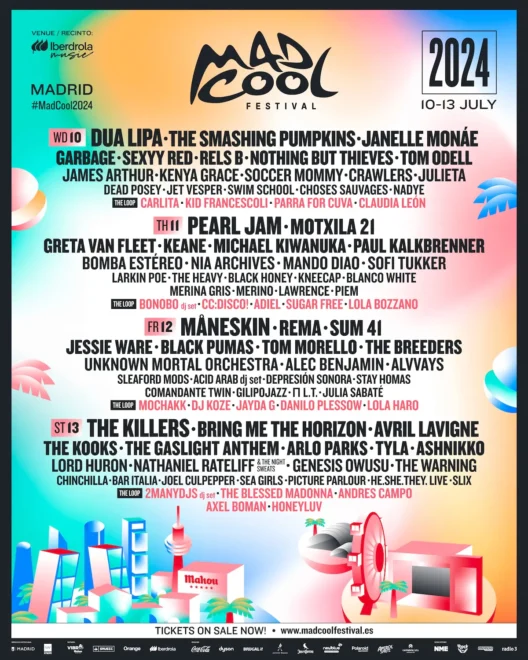 Cartel y lineup del Mad Cool 2024 que incluye cuándo se hace, las fechas, dónde se celebra y todos los artistas y grupos confirmados