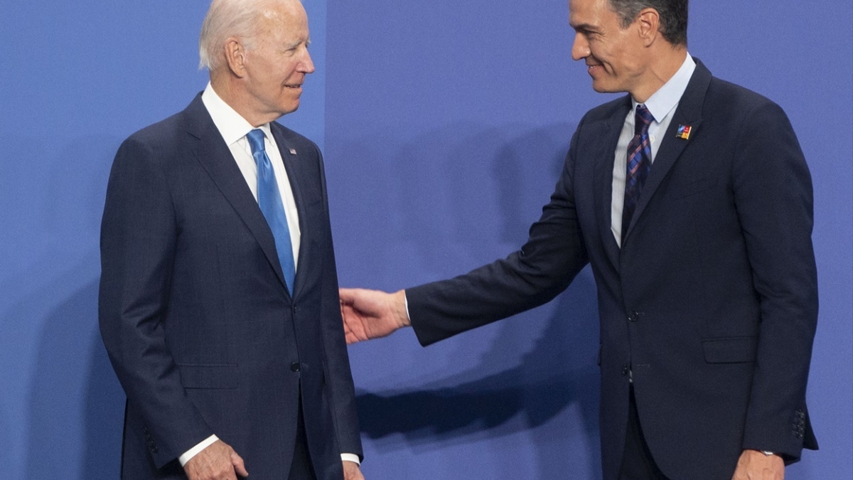 El presidente de EEUU, Joe Biden, y el presidente del Gobierno, Pedro Sánchez, en la Cumbre de la OTAN que tuvo lugar en Madrid en junio de 2022