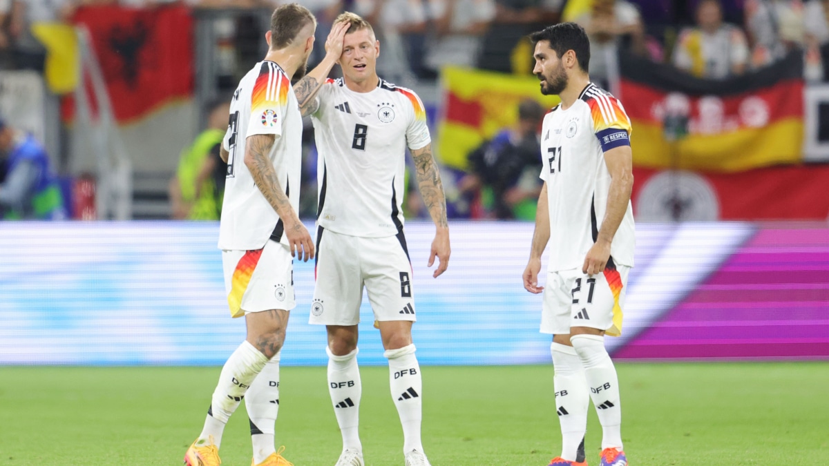 Jugadores de Alemania durante un partido de la Eurocopa