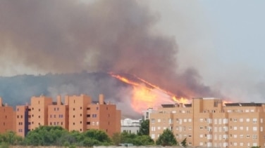 Un importante incendio forestal arrasa el Cerro del Viso en Madrid