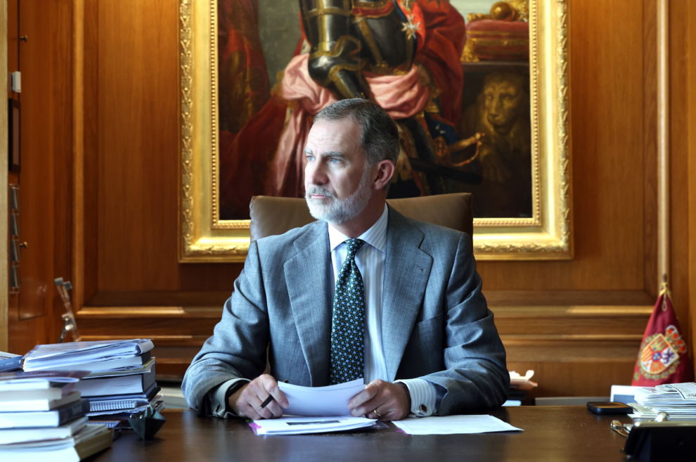 Felipe VI, en su despacho.
