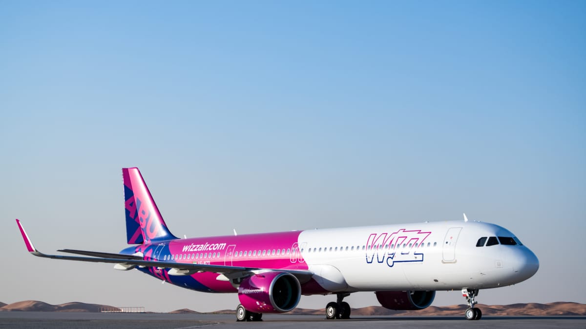 Un avión de WizzAir.