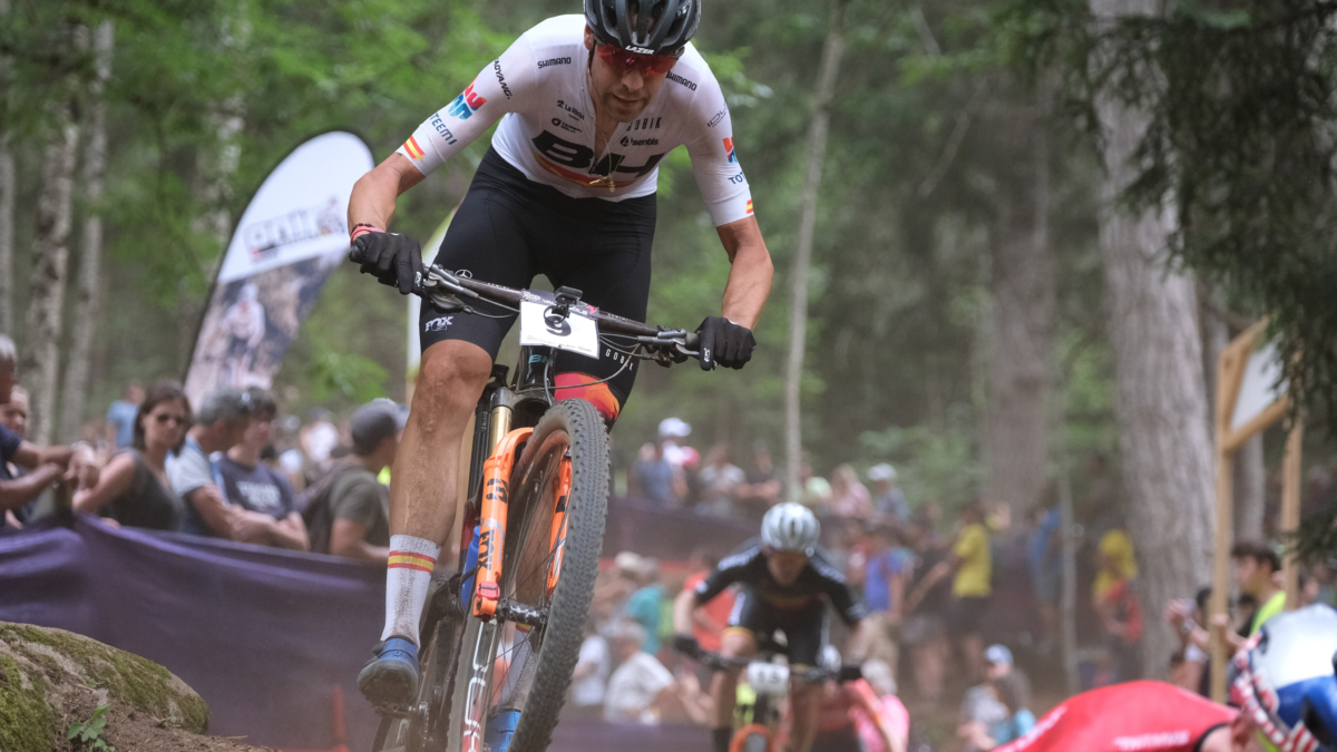 El ciclista español David Valero Serrano durante una prueba del Mundial del Mountain Bike