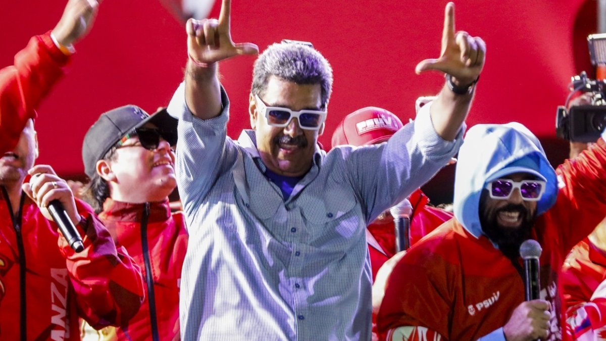 Nicolás Maduro, en un mitin electoral.