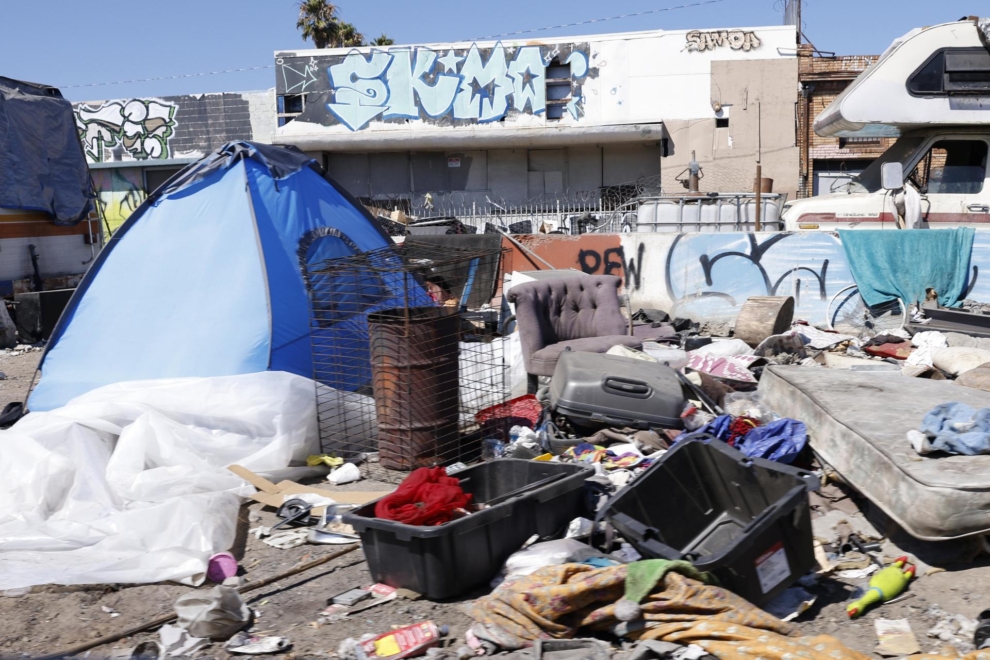 Un campamento de personas sintecho en Oakland, California.