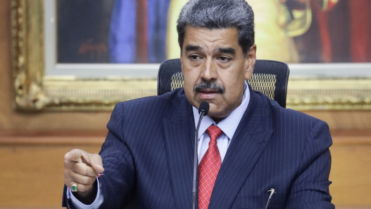 Nicolás Maduro, presidente de Venezuela, en rueda de prensa en Miraflores.
