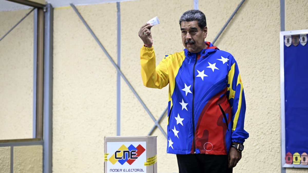 Nicolás Maduro el día de las elecciones de Venezuela