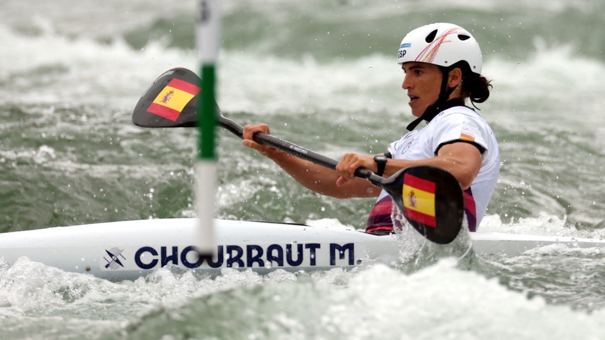 La española Maialen Chourraut, en acción durante la prueba de Kayak
