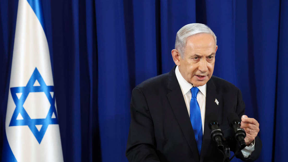 El primer ministro israelí, Benjamin Netanyahu, este sábado en Tel Aviv.