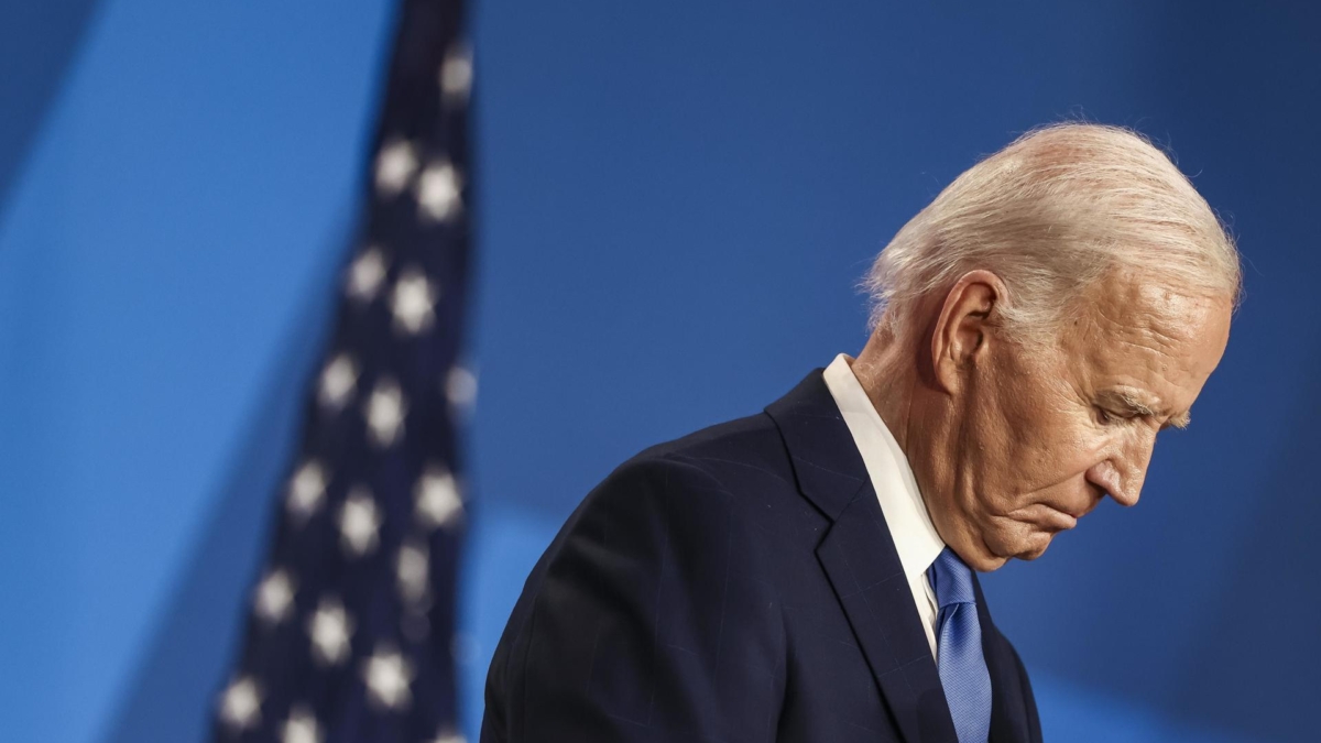 El presidente estadounidense, Joe Biden, da una rueda de prensa al término de la cumbre de la OTAN, que ha tenido lugar en Washington.